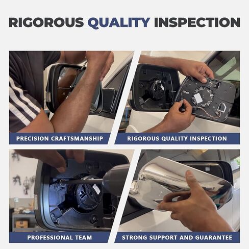 1 Pair Chrome Mirror Cover Caps Top Half Left & Right fits Ram Classic 2009-2018 and Ram 1500 1500 2019-2024 Plated With Turn Signal Cut-Outs in Kuwait