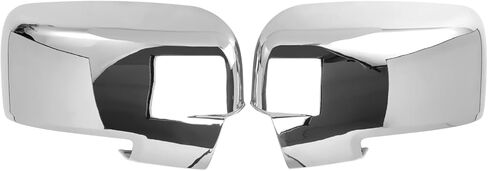 1 Pair Chrome Mirror Cover Caps Top Half Left & Right fits Ram Classic 2009-2018 and Ram 1500 1500 2019-2024 Plated With Turn Signal Cut-Outs in Kuwait