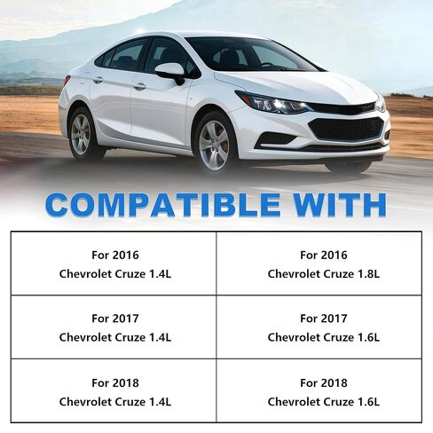 2 قطعة الشبكة الأمامية العلوية والسفلية مع حواف من الكروم متوافقة مع 2016-2018 شيفروليه كروز 1.4L 1.6L 1.8L in Kuwait