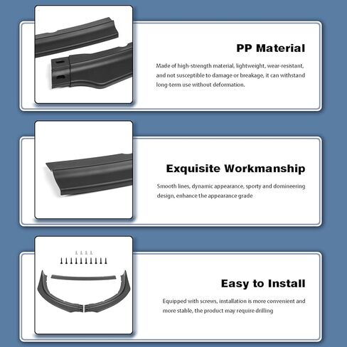 Front Bumper Lip fit for Honda Civic Sedan DX/EX/GX/LX 2006-2008, for Civic Sedan DX-G/Mugen Si 2007,for Civic Sedan Si 2008,Chin Spoiler Splitter for 8th gen Civic,Gloosy Black in Kuwait