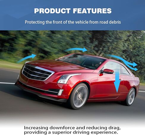 Front Bumper Lip fit for Honda Civic Sedan DX/EX/GX/LX 2006-2008, for Civic Sedan DX-G/Mugen Si 2007,for Civic Sedan Si 2008,Chin Spoiler Splitter for 8th gen Civic,Gloosy Black in Kuwait