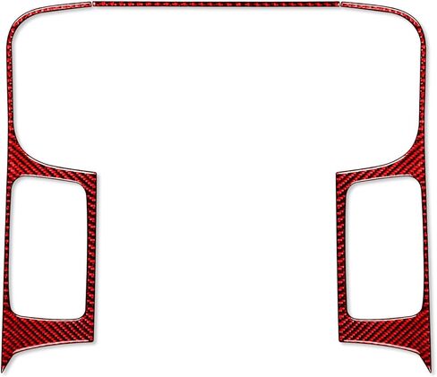 مجموعة ملصقات إطار التحكم في درجة الحرارة للوحة القيادة المركزية من ألياف الكربون الحقيقية وزر التحكم في التيار المتردد وراديو CD متوافقة مع رام 1500 2500 3500 2013 2014 2015 ملحقات داخلية للسيارات باللون الأسود 9 قطع in Kuwait