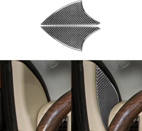 Real Carbon Fiber Central Dashboard AC Control Button Radio CD Panel Temperature Control Frame Sticker Set Compatible with Ram 1500 2500 3500 2013 2014 2015 Auto Interior Accessories Black 9pcs in Saudi Arabia