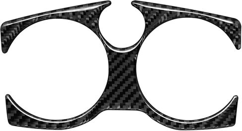 SUNJIKA Compatible with Carbon Fiber Water Cup Holder Panel Cover Trim Sticker Center Console Interior Accessories for BMW 5 Series G30 G38 525i 530i 540i 2018 2019 2020 2021 2022 2023 (Black) 1PCS in Saudi Arabia