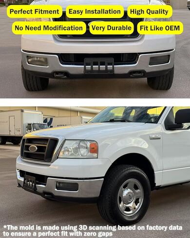Front License Plate Frame Compatible with 2004 2005 Ford F150 Front Bumper License Plate Holder Mounting Bracket Cover Replace # 4L3Z17A385AAA FO1068121 in Saudi Arabia