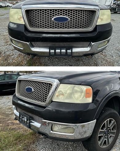 Front License Plate Frame Compatible with 2004 2005 Ford F150 Front Bumper License Plate Holder Mounting Bracket Cover Replace # 4L3Z17A385AAA FO1068121 in Saudi Arabia