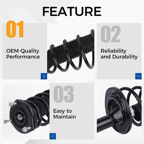 PAROD Shock Absorber Strut Fit for 2004-2006 Lexus ES330, Toyota Camry, Suspension and Coil Spring Assembly Rear Left & Right Replace for 172208 172207 in Saudi Arabia