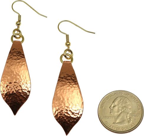 Hammered Copper Marrakesh Teardrop Earrings in Kuwait