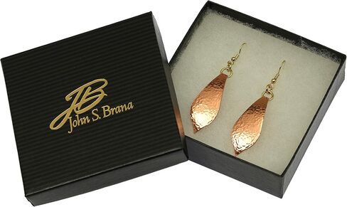 Hammered Copper Marrakesh Teardrop Earrings in Kuwait