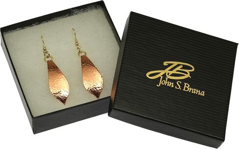 Hammered Copper Marrakesh Teardrop Earrings in Kuwait