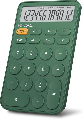 VEWINGL Standard Calculator 12 Digit,Desktop Large Display and Buttons,Calculator with Large LCD Display for Office,School, Home & Business Use,Automatic Sleep,with Battery in Kuwait