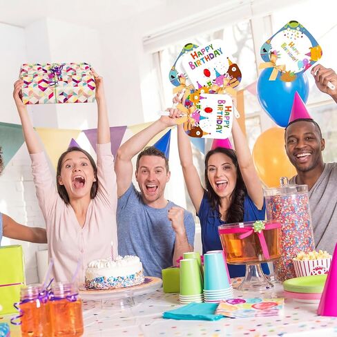 Sublimation Fans Blank Bulk Fans Handheld Set Double Sided Sublimation Fans Includes Blank White Cardstock Handle Sticks Gold Bow for Wedding Baby Shower Party Supplies DIY(50 Pcs) in Kuwait