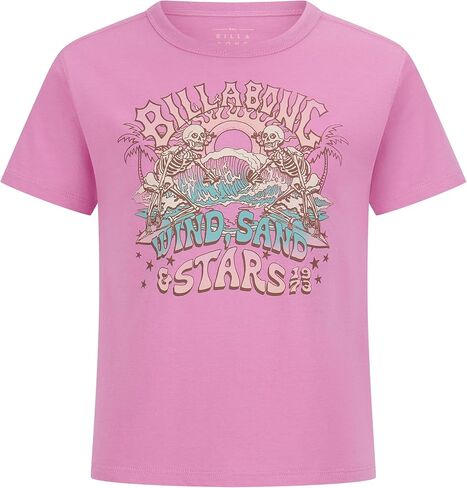Billabong Girls' Premium Short Sleeve Logo Graphic Tee, Crew Neck T-Shirt, Soft & Comfortable in Saudi Arabia