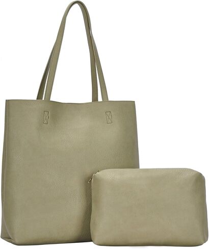 العلامات التجارية MMS Antik Kraft Olivia Tote | حقيبة يد من الجلد النباتي للنساء، حقيبة كتف بمقبض علوي | 14.5 طول × 4.5 عرض × 14.5 ارتفاع in Kuwait
