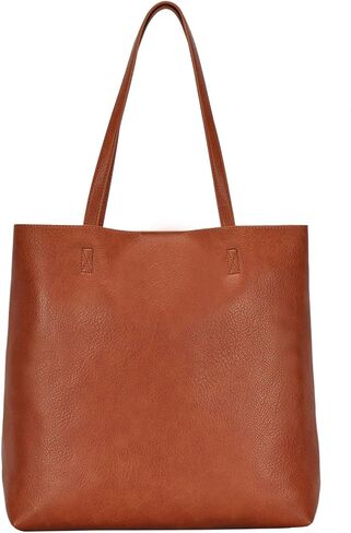 العلامات التجارية MMS Antik Kraft Olivia Tote | حقيبة يد من الجلد النباتي للنساء، حقيبة كتف بمقبض علوي | 14.5 طول × 4.5 عرض × 14.5 ارتفاع in Kuwait