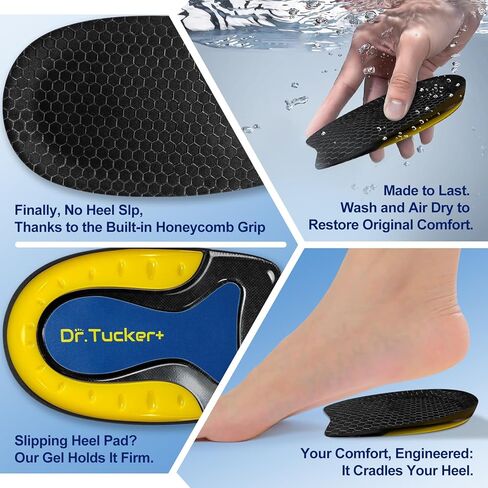 Heel Pads for Shoes, Heel Cushion for Shock Absorption, Heel Cups for Heel Pain Relief, Gel Inserts for Foot Discomfort in Saudi Arabia
