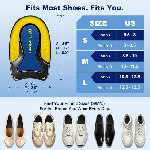 Heel Pads for Shoes, Heel Cushion for Shock Absorption, Heel Cups for Heel Pain Relief, Gel Inserts for Foot Discomfort in Saudi Arabia
