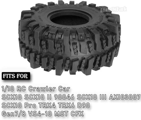RC 1.9in إطارات عجلة المطاط الناعمة لـ 1/10 RC Crawler CAR SCX10 SCX10 II 90046 SCX10 III AXI03007 SCX10 PRO TRX4 TRX6 D90 GEN7/8 VS4-10 MST CFX ، BRCATWPARK 4PCS SOFT RUBBER WHEWS in Kuwait