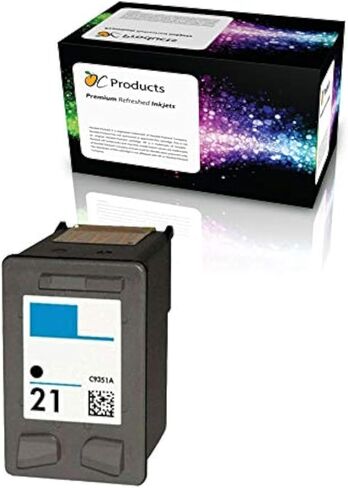 Refilled Ink Cartridge Replacement for HP 21 for PSC 1410 Deskjet F4180 F2280 D2360 D1560 D2460 F380 Officejet 4315 Printers (1 Black) in Saudi Arabia