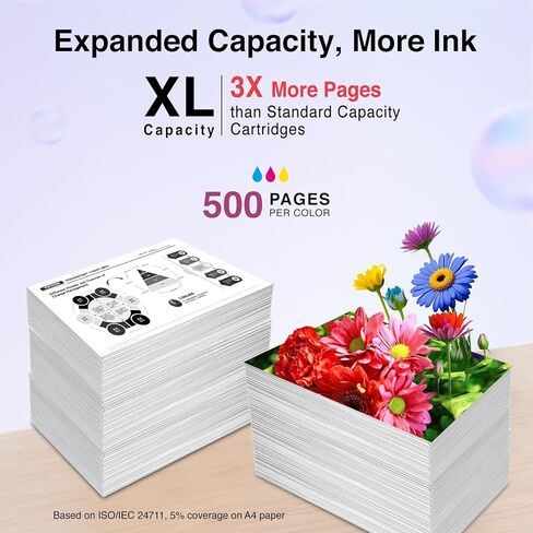 خرطوشة حبر ملونة 61XL تعمل مع HP 61 XL لطابعة Envy 4500 5530 4502 5535 5534 officejet 4630 4635 Deskjet 1000 1010 1510 3000 عالية الإنتاجية لطابعة HP 61 XL المعاد تصنيعها (1 ثلاثية الألوان) in Kuwait