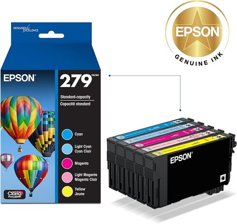 EPSON 279 Claria Photo HD Ink Standard Capacity 5 Color Cartridge Combo Pack (T279920-S) Works with Expression Photo XP-980 in Saudi Arabia