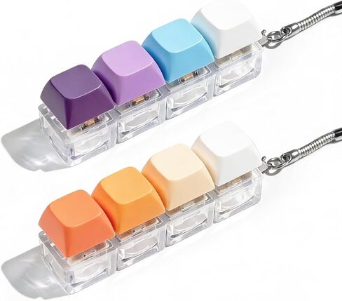 Keyboard Fidget Toy - 2Pcs Fidget Keyboard Keychain Keyboard Clicker Fidget Toy Stress Relief Keyboard Fidget Clicker in Kuwait