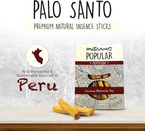 بالوسانتو - أعواد بخور بالو سانتو للتأمل وتخفيف التوتر - 13 عبوة - أعواد تلطيخ طبيعية لتنظيف الطاقة السلبية والاسترخاء المنزلي - أعواد بالو سانتو العضوية منتجات بيرو in Kuwait