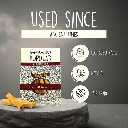 بالوسانتو - أعواد بخور بالو سانتو للتأمل وتخفيف التوتر - 13 عبوة - أعواد تلطيخ طبيعية لتنظيف الطاقة السلبية والاسترخاء المنزلي - أعواد بالو سانتو العضوية منتجات بيرو in Kuwait