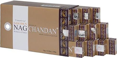 Vijayshree Golden NAG CHANDN Incense Sticks 15 g x 12 Pack in Saudi Arabia