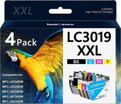 LC3019XXL Ink Cartridges with Super High-Yield Replacement for Brother LC3019 XXL Work with MFC-J5330DW MFC-J6530DW MFC-J6730DW MFC-J6930DW Printers (Black, Cyan, Magenta, Yellow, 4 Pack) in Kuwait