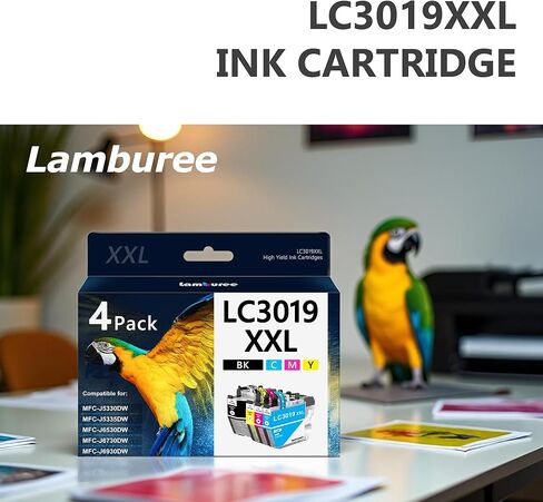 LC3019XXL Ink Cartridges with Super High-Yield Replacement for Brother LC3019 XXL Work with MFC-J5330DW MFC-J6530DW MFC-J6730DW MFC-J6930DW Printers (Black, Cyan, Magenta, Yellow, 4 Pack) in Kuwait