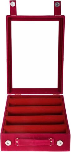 صندوق أساور مكون من 4 قضبان|صندوق مجوهرات خشبي|صندوق تزيين الزفاف|منظم سوار الزفاف المطلي بالمخمل للنساء والفتيات|عبوة من قطعتين (متعدد) in Kuwait