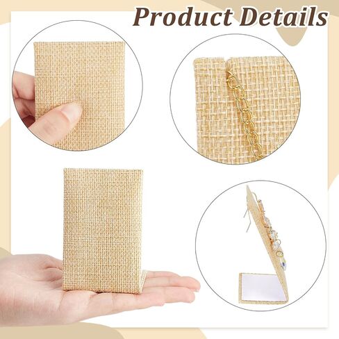 12 قطعة مجموعة عرض القرط من الكتان حامل عرض القرط على شكل حرف L منظم المجوهرات منظم الأقراط للمجوهرات المتدلية عرض الدعائم الخلفية المائلة 1.4 × 2.2 × 3 بوصة in Kuwait