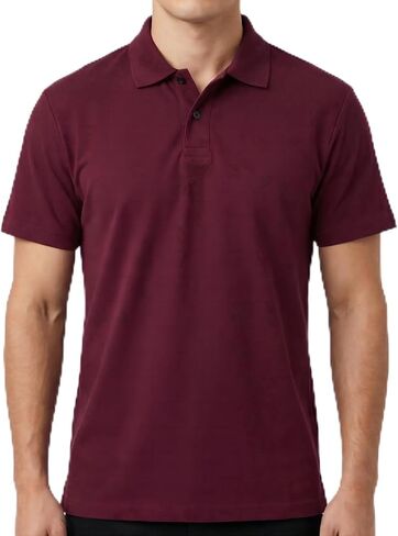 Men’s Polo Shirt – Double-Sided Pique, Office & Casual, Soft, Breathable, Easy Care, Shape Retaining in Saudi Arabia