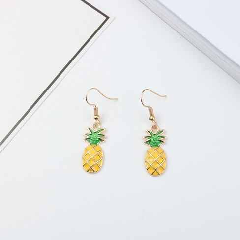 Pineapple Dangle Earrings for Women - Cute Fruit Earrings Jewelry, Fun Pineapple Jewelry Set for Women in Saudi Arabia