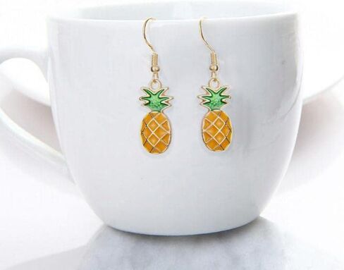 Pineapple Dangle Earrings for Women - Cute Fruit Earrings Jewelry, Fun Pineapple Jewelry Set for Women in Saudi Arabia
