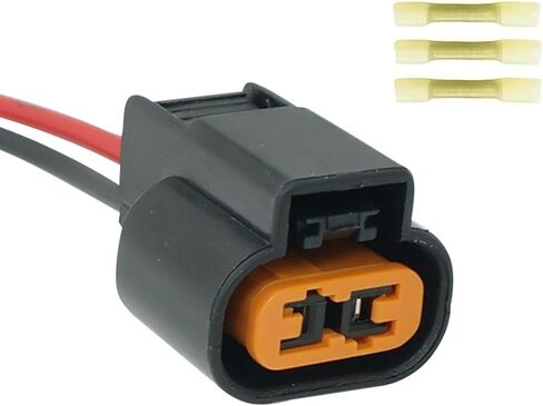 2 Wires 2 Pin Fog Lamp Fog Light Connector Wiring Harness Pigtail Plug for Hyundai Santa Fe for Hyundai Ioniq Kia Forte Sorento Sportage KUM 090 Series Female Waterproof Connector PB625-02027 in Saudi Arabia