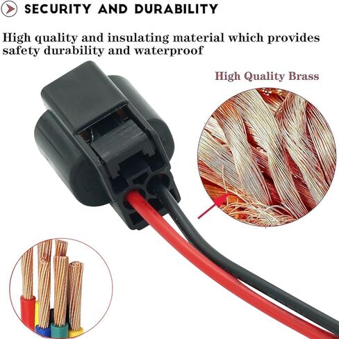 2 Wires 2 Pin Fog Lamp Fog Light Connector Wiring Harness Pigtail Plug for Hyundai Santa Fe for Hyundai Ioniq Kia Forte Sorento Sportage KUM 090 Series Female Waterproof Connector PB625-02027 in Saudi Arabia