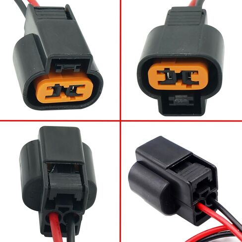 2 Wires 2 Pin Fog Lamp Fog Light Connector Wiring Harness Pigtail Plug for Hyundai Santa Fe for Hyundai Ioniq Kia Forte Sorento Sportage KUM 090 Series Female Waterproof Connector PB625-02027 in Saudi Arabia