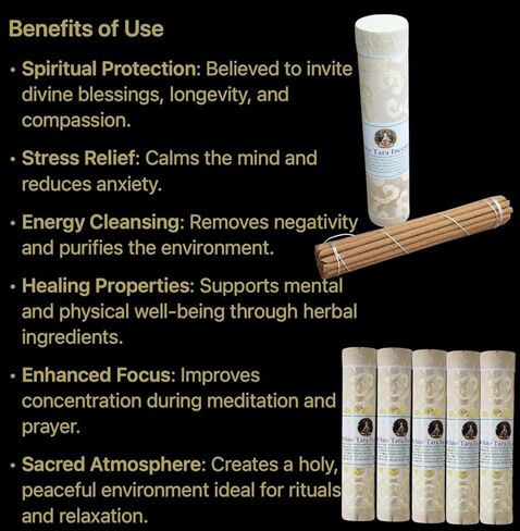 Collection Tibetan White Tara Stick Incense Excellent Home Fragrance Aromatic Incense Yoga Meditation Companion Handmade in Nepal in Kuwait