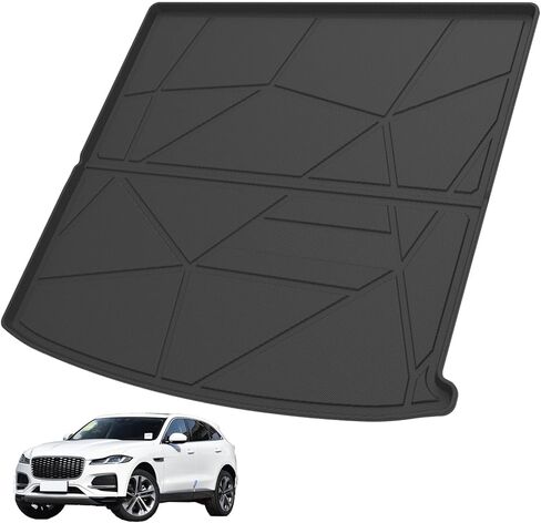 Elsetyler Custom Fit for Cargo Liner 2021-2025 2026 Jaguar F-Pace - Black TPE All Weather Heavy Duty Waterproof Rear Cargo Tray Trunk Floor Mat Protector in Saudi Arabia