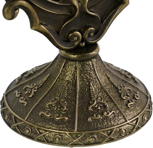 NIKKY HOME Vintage Baroque Tabletop Vanity Mirror, Antique Bronze Oval Standing Makeup Mirror with Decorative Frame for Bedroom, Dressing Room, Living Room in Saudi Arabia