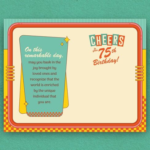 بطاقة عيد الميلاد الـ 75 من Prime Greetings، مصنوعة في أمريكا، صديقة للبيئة، مخزون بطاقات سميك مع ظرف ممتاز 5 بوصة × 7.75 بوصة، معبأة في بريد واقٍ in Saudi Arabia