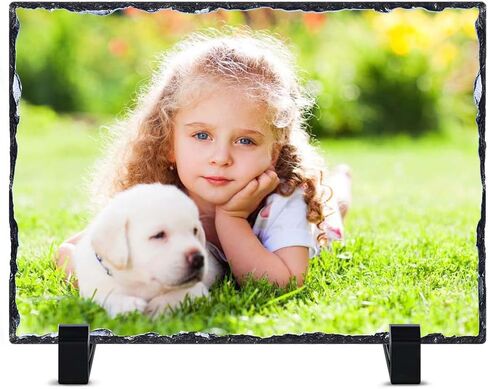 14 قطعة من صخرة صخرية فارغة من E-Found، صورة حجر صخري فارغة من حجر الصخرة، إطار صورة حجري مستطيل مخصص، لوحة صور صخرية ناقلة للحرارة مع حامل عرض in Kuwait