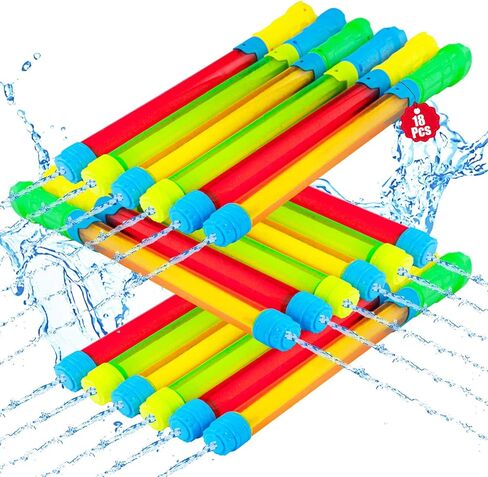 4Pcs Squirt Guns Super Water Soaker Blaster, 16.5'' Squirt Guns Bulk Summer Outdoor Swimming Pool, Backyard, Beach Water Game Fighting Play Toys in Kuwait