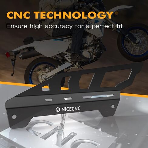 NICECNC أسود غطاء السلسلة الخلفية حامي متوافق مع سوزوكي DRZ400S 2000-2024 DRZ400SM 2005-2024 GSXR600 1997-2003 SV1000 2003-2005 SV1000S 2003-2005 انظر الإعداد in Saudi Arabia