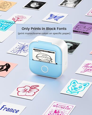 Memoking Mini Sticker Printer, Inkless Portable Bluetooth Thermal Label & Photo Printer with App, Pocket-Sized Wireless Printer for Journaling, Scrapbooking, Home Organization & Study Notes in Kuwait