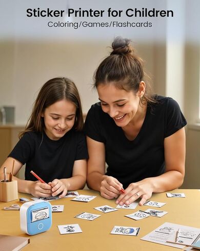 Memoking Mini Sticker Printer, Inkless Portable Bluetooth Thermal Label & Photo Printer with App, Pocket-Sized Wireless Printer for Journaling, Scrapbooking, Home Organization & Study Notes in Kuwait