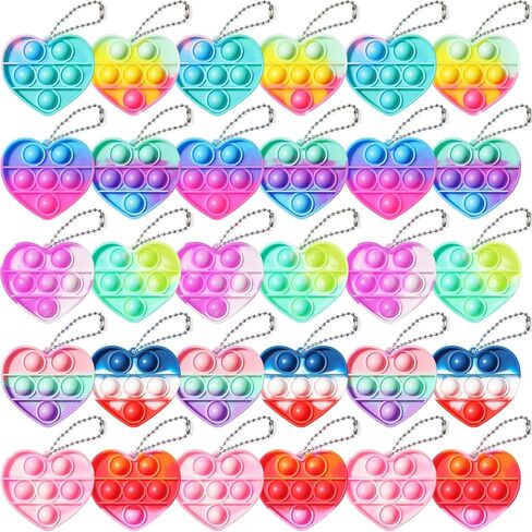 24 Pack Valentines Day Gifts for Kids - Dinosaur Pop Fidget Toy with Gift Cards for Kid Boy Girl, Bulk Kids Valentine Party Favors School Classroom Prizes Gift Exchange Basket Stuffers Fillers in Kuwait