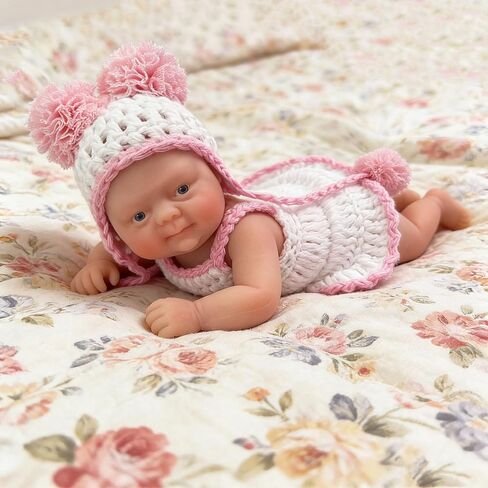 Mire & Mire Reborn Baby Baby Dolls 4.5 "Micro preemie كامل الجسم السيليكون 13 سم طفلة دمية دمية LifeLike Mini Reborn Doll in Kuwait